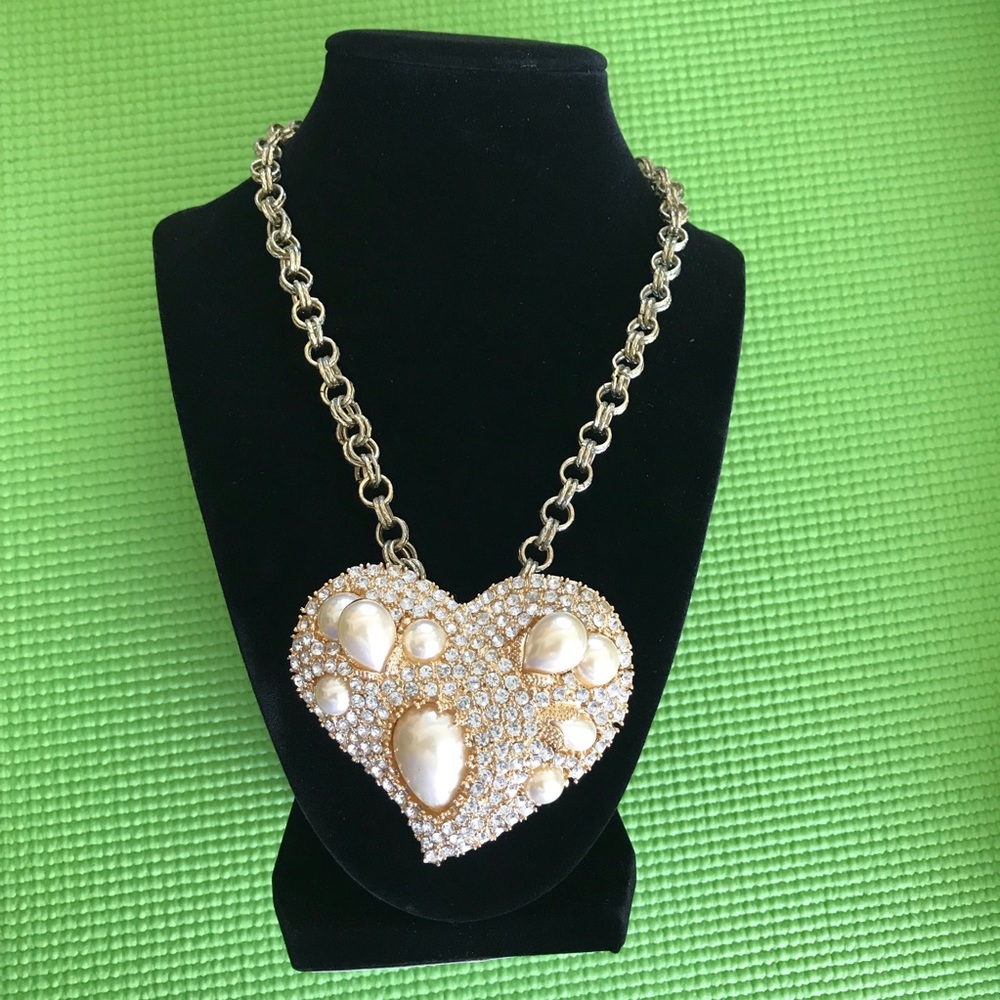 Scaasi Heart Necklace and Pin